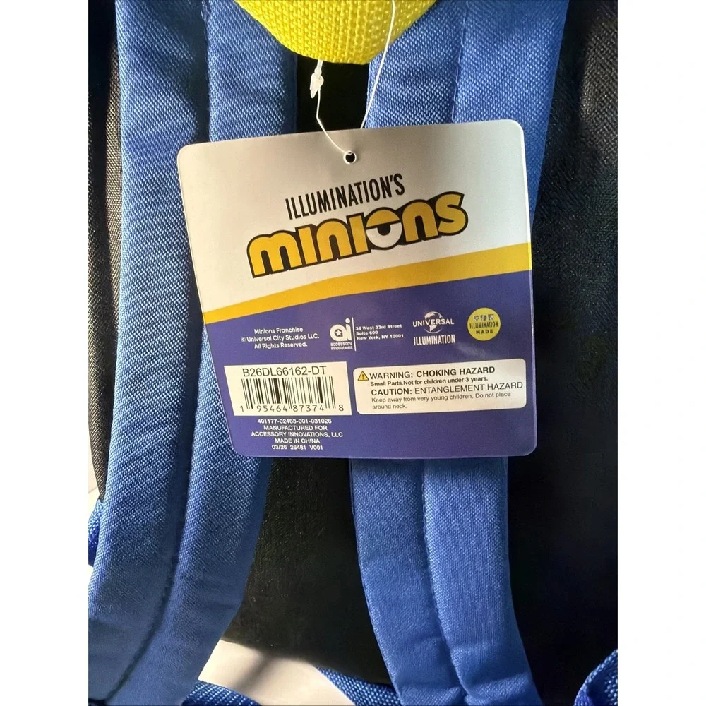 Minions Kids Backpack Boys Girls School Bag Despicable Me Bookbag Blue New NWT